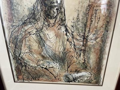 Aime Daniel Steinlen - Le roi Salomon -  Lithographie signée encadrée 2