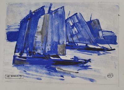 Mathurin Méheut (d’après) - Les barques - Impression offset 2