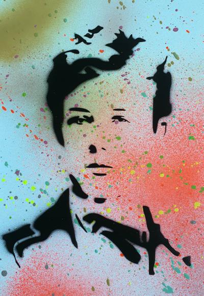 SPACO - Arthur RIMBAUD pochoir , 2024 - peinture pop street art 2