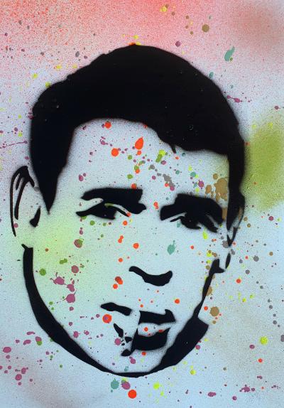 SPACO - jacques Brel   pochoir , 2024 - peinture pop street art 2