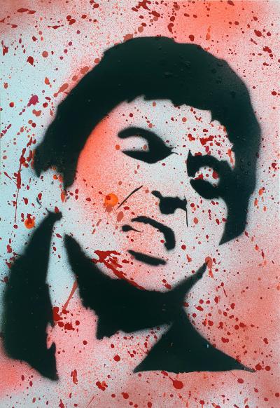 SPACO - Al Pacino, Scarface  pochoir, 2024 - peinture pop street art 2