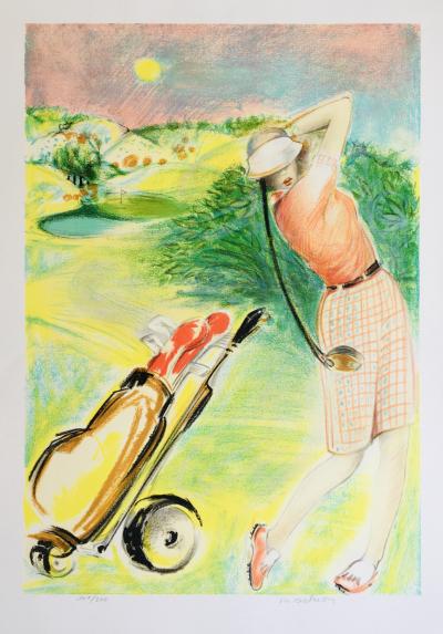 Michèle SALMON - Swing, 1990 - Lithographie originale signée 2