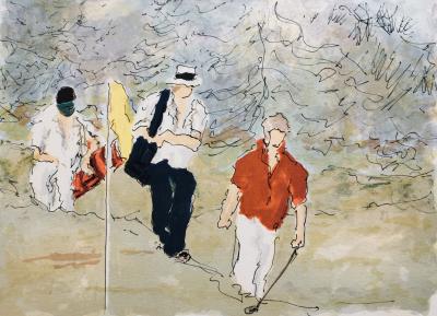 Urbain HUCHET  - Sur le parcours, 1990 - Lithographie originale signée 2