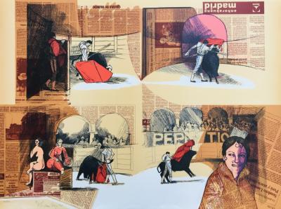 Herman BRAUN-VEGA - Toros, 1994 - Lithographie originale signée 2