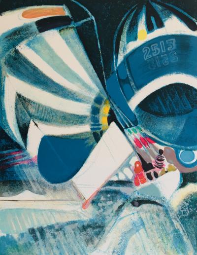 Paul AMBILLE - Régates, 1995 - Lithographie originale signée 2