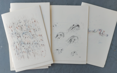 Henri MICHAUX & Yves PEYRE - En appel de visages (1983) - Livre en  édition originale, signé au crayon au colophon 2