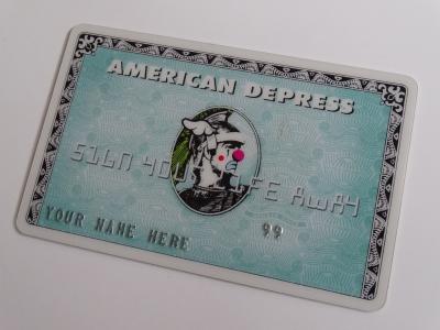 D*Face et Banksy - Carte de crédit American Depress - Estampillée BANKSY 2