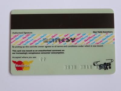 D*Face et Banksy - Carte de crédit American Depress - Estampillée BANKSY 2