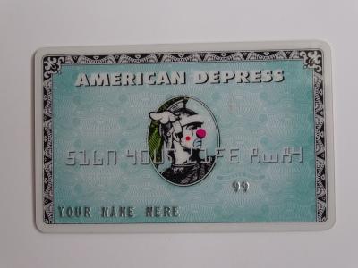 D*Face - Carte de crédit American Depress - Estampillée BANKSY 2
