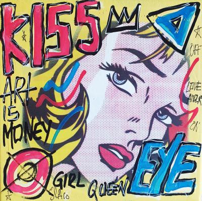 SPACO - Kiss Eye Lichtenstein, 2024 - peinture pop street art 2