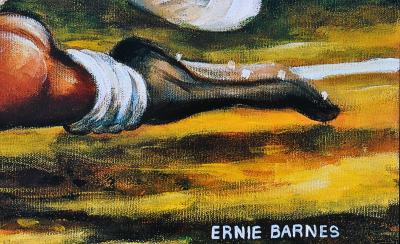 Ernie BARNES : Football (Détermination), sérigraphie signée, 1999 2