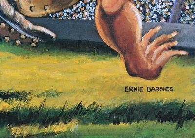 Ernie BARNES : Football (Excellence), SERIGRAPHIE signée, 1999 2