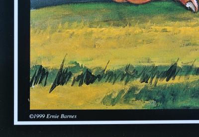 Ernie BARNES : Football (Excellence), SERIGRAPHIE signée, 1999 2