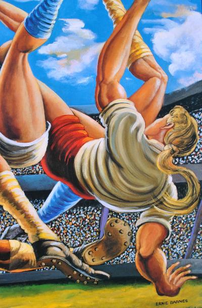 Ernie BARNES : Football (Excellence), SERIGRAPHIE signée, 1999 2