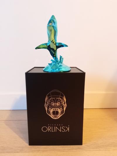 Richard Orlinski - Shark Spirit (Aqua Blue Edition) - sculpture 2