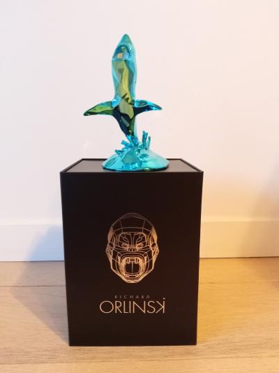 Richard Orlinski - Shark Spirit (Aqua Blue Edition) - sculpture 2