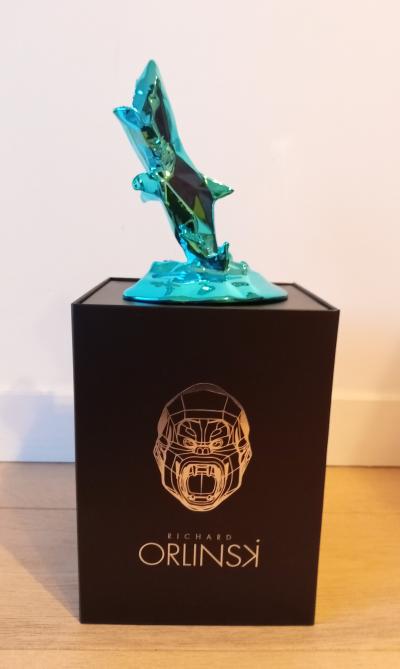 Richard Orlinski - Shark Spirit (Aqua Blue Edition) - sculpture 2