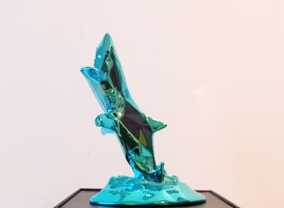Richard Orlinski - Shark Spirit (Aqua Blue Edition) - sculpture 2