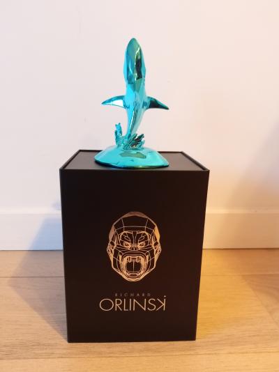 Richard Orlinski - Shark Spirit (Aqua Blue Edition) - sculpture 2