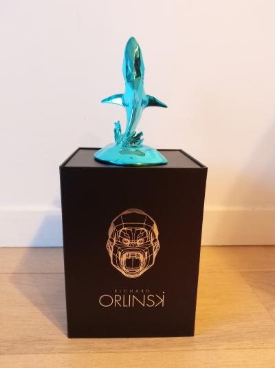 Richard Orlinski - Shark Spirit (Aqua Blue Edition) - sculpture 2