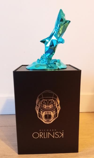 Richard Orlinski - Shark Spirit (Aqua Blue Edition) - sculpture 2
