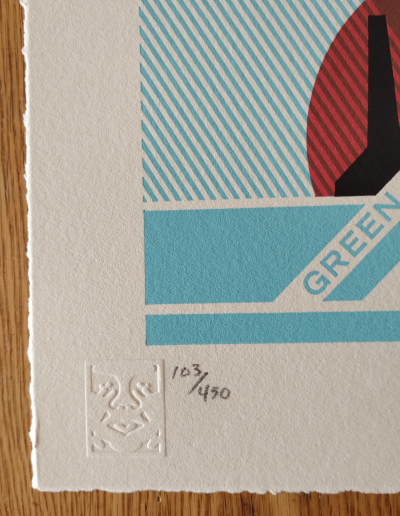 Shepard FAIREY (Obey) - Green Power Factory (Letterpress) - Impression typographique 2