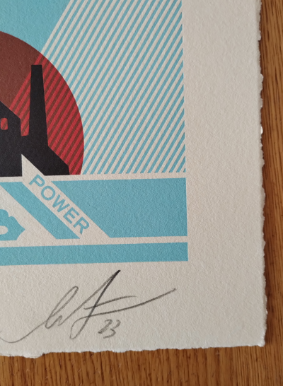 Shepard FAIREY (Obey) - Green Power Factory (Letterpress) - Impression typographique 2