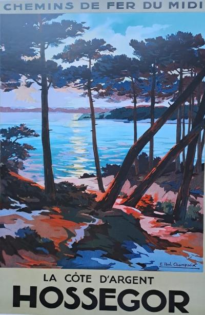 E. Paul Champseix (d’après) - Pinède à Hossegor - Affiche 2