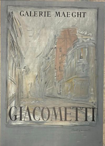 Alberto Giacometti (d’après) - Galerie Maeght, 1990, rue d’Alesia - Affiche 2