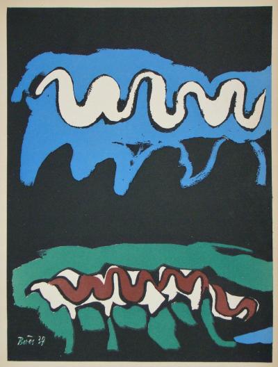 FRANCISCO BORES - Les quartre éléments - Terre, 1937 - Lithograph signed 2