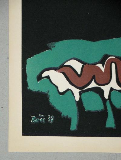 FRANCISCO BORES - Les quartre éléments - Terre, 1937 - Lithograph signed 2