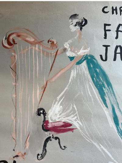 Yves SAINT-LAURENT - Dessin original signé 2