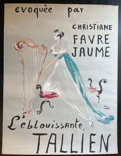 Yves SAINT-LAURENT - Dessin original signé 2