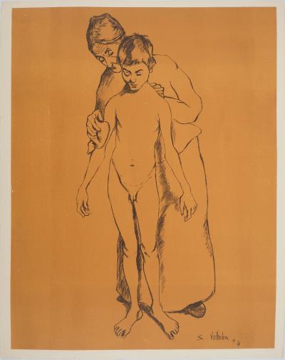 Suzanne VALADON : Grand-mère et Enfant, Lithographie signée 2