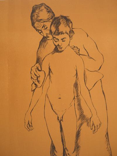 Suzanne VALADON : Grand-mère et Enfant, Lithographie signée 2