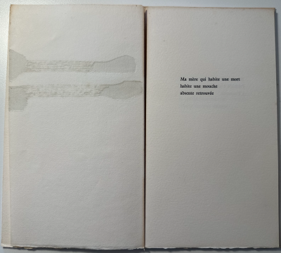 Pierre SOULAGES / Marwan HOSS - Messine ou je passe - poèmes  et eau forte originale 2