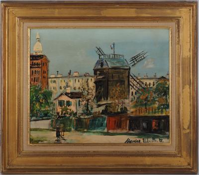 Maurice UTRILLO : Montmartre, Moulin de la Galette - Lithographie sur toile 2