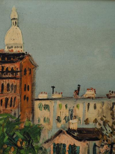 Maurice UTRILLO : Montmartre, Moulin de la Galette - Lithographie sur toile 2