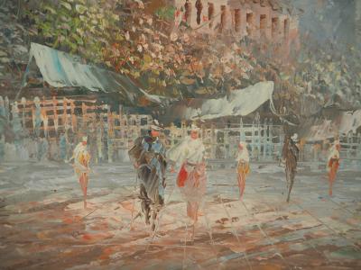 Caroline Burnett : Après-midi en ville, Huile sur toile 2