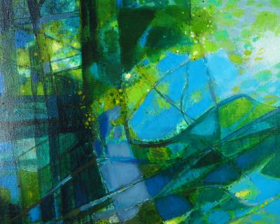 Camille HILAIRE : Normandie, Bord de l’Eure - Huile sur toile Signée 2