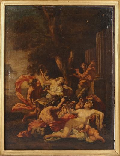 Ecole Française du XVIII° : Bacchanales, Huile sur toile 2