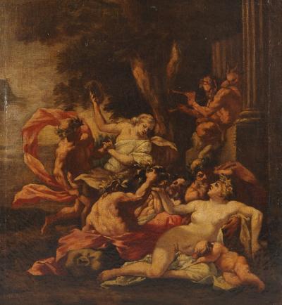 Ecole Française du XVIII° : Bacchanales, Huile sur toile 2