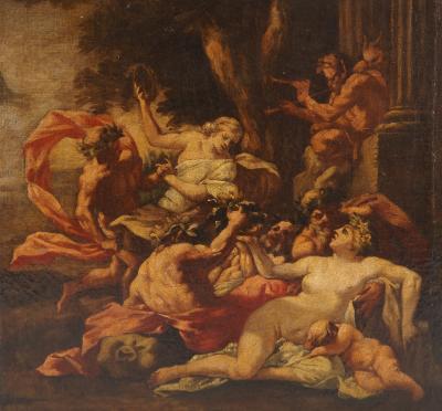 Ecole Française du XVIII° : Bacchanales, Huile sur toile 2