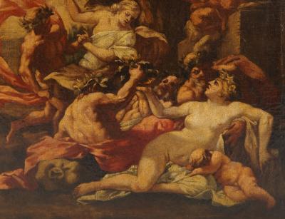 Ecole Française du XVIII° : Bacchanales, Huile sur toile 2