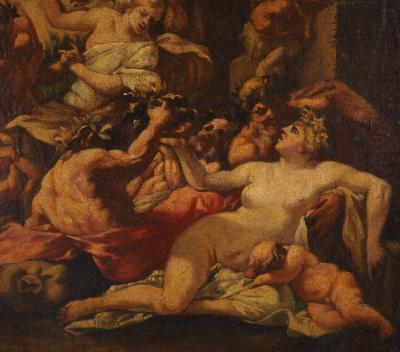 Ecole Française du XVIII° : Bacchanales, Huile sur toile 2
