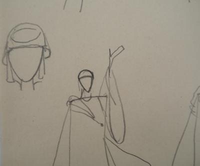 André DERAIN : Projet de costume, Empire romain -Dessin original Signé 2