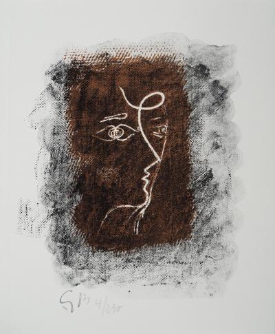 Georges BRAQUE: Profilo cubista - Litografia originale firmata 2