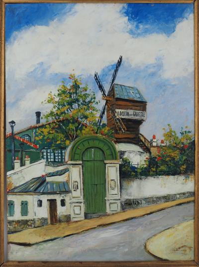 Elisée Maclet - Montmartre Moulin de la Galette, vers 1930 - Huile sur panneau 2