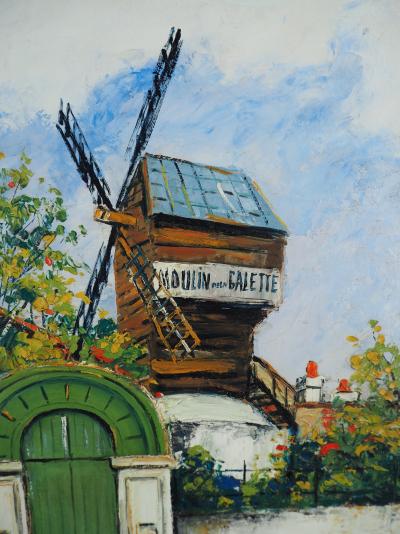 Elisée Maclet - Montmartre Moulin de la Galette, vers 1930 - Huile sur panneau 2
