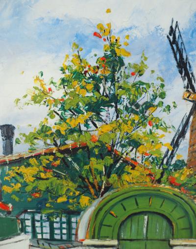 Elisée Maclet - Montmartre Moulin de la Galette, vers 1930 - Huile sur panneau 2